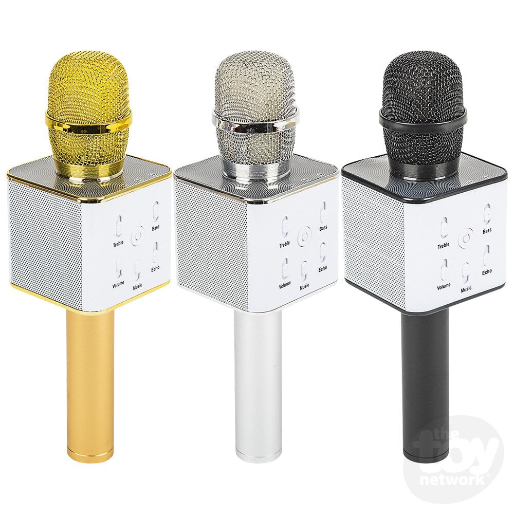 Wireless Bluetooth Karaoke Microphone, 3-in-1 Speaker, Mic, Choose Color (Black)