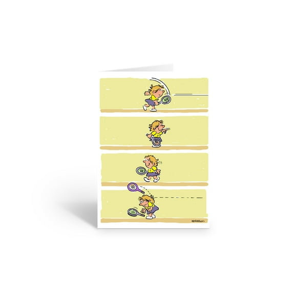Funny Tennis Note Card - 10 Cards and Envelopes - 11611-1