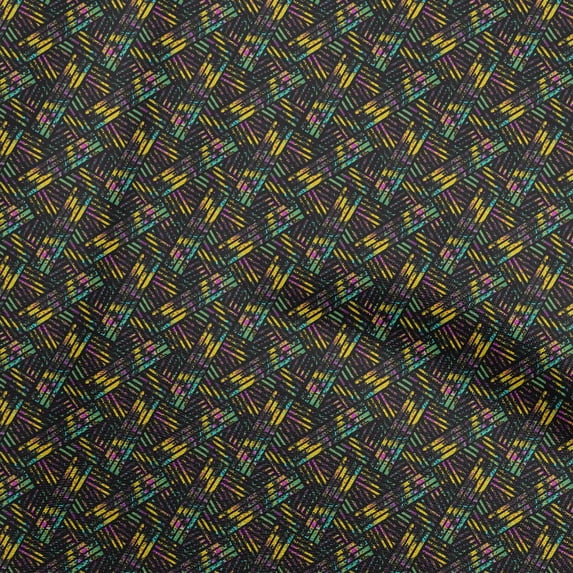 oneOone Velvet Yellow Fabric Geometric Sewing Fabric By The Yard Printed Diy Clothing Sewing Supplies 58 Inch Wide