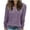Purple, variant on Womens Sweaters Soft Fall 2025 Fashion Versatile Dressy Blouse Short Sleeve Knit Trendy Tops Army Green XXL