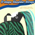 thumbnail image 3 of 17 Inch Lightweight Backpack,PVC Waterproof Oxford Fabric, Ergonomically Designed, with Large Capacity, Leopard Animal Print, 3 of 5