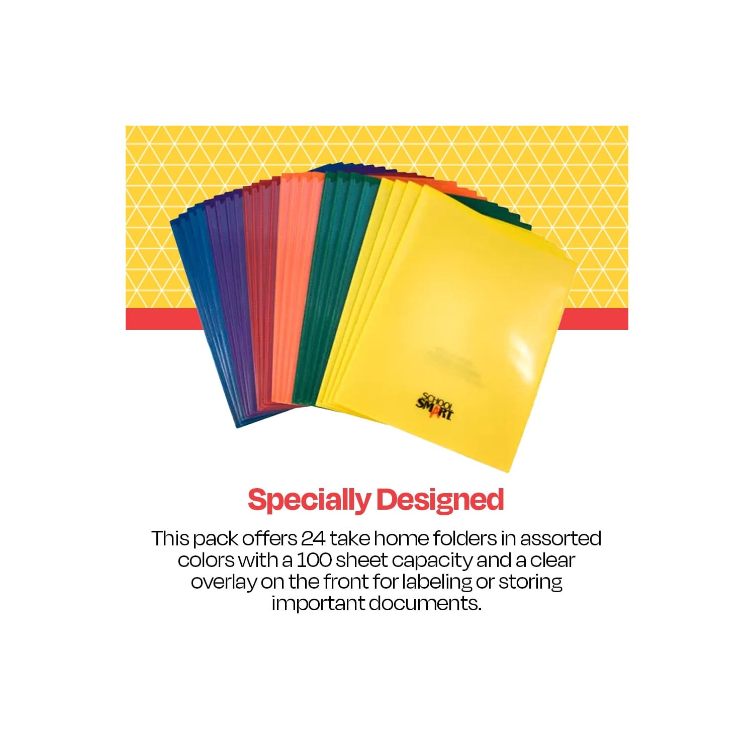 Take Home Folders, Assorted Colors, Set of 24