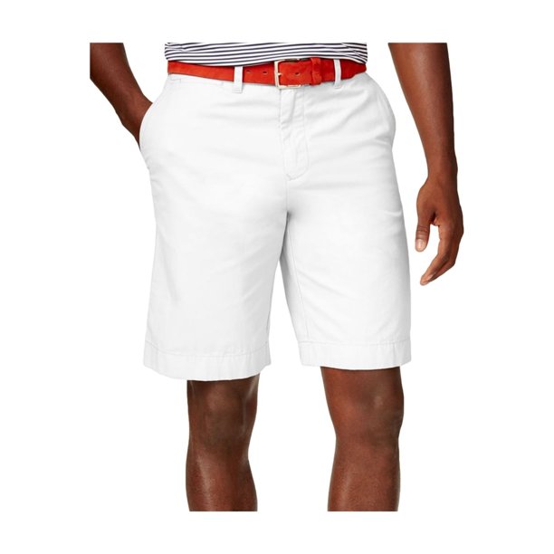 Tommy Hilfiger Mens Classic-Fit Casual Chino Shorts, Blanco, 33