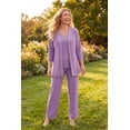 thumbnail image 6 of Catherines Women's Plus Size Petite Beaded 3-Piece Cardigan Pant Suit, 6 of 6