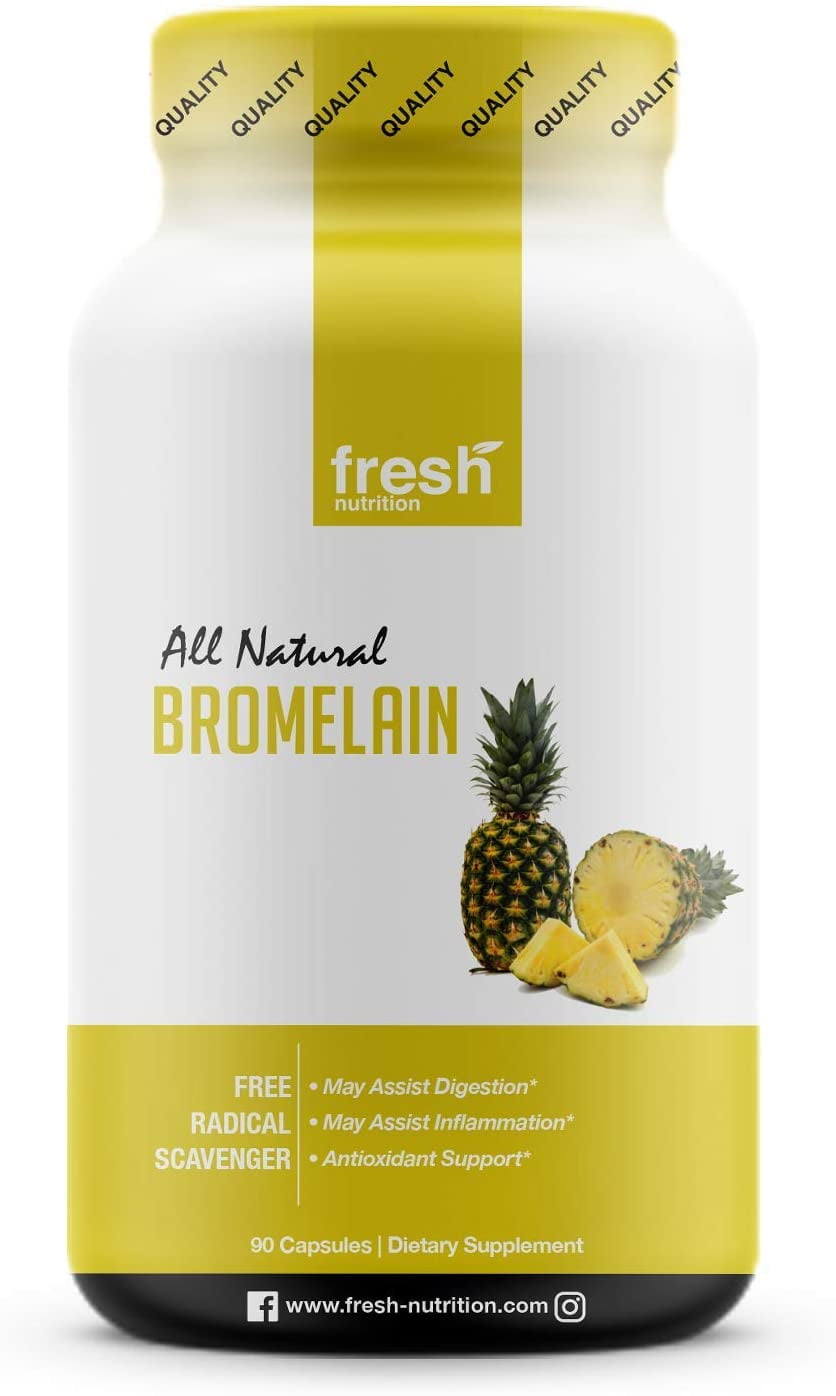 Fresh Nutrition Bromelain Supplement 625mg 90 Capsules