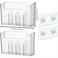 thumbnail image 5 of 2 Pcs Adhesive Mount Cabinet Door Organizer Wall Mounted Bathroom Organizers and Storage Bins Plastic Stackable Shower Caddy Hanging Floating Shelves for Narrow Space, 5 of 7