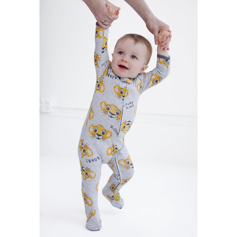 Disney Lion King Baby Boys' 2-Pack Footed One-Piece Sleep N' Play