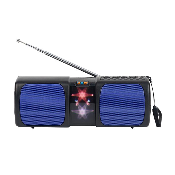 Altavoz Bluetooth portátil, con carga solar, función de radio FM, luz LED, altavoz inalámbrico ligero de alta potencia