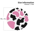 thumbnail image 2 of Vsdgher Cow Spots Leather Coasters for Drinks, Durable Drink Coasters 4 Set for Tabletop Protection, Luxurious Home Décor and Housewarming Gift ( {designName})Round Shape, 2 of 6