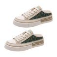 thumbnail image 4 of Zapatillas de deporte sin espalda para mujer, zapatos de lona, mocasines, zapatillas de lona, zapatillas casuales sin espalda para damas, niñas, 23-23.5 Yinane Zapatilla informal, 4 of 7