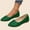 Green, variant on Viluyesy Womens Ballet Flats, Comfort Soft Sole Pointed Toe Wedge Heels Casual Fashion Work Dress Shoes Blue US7.5