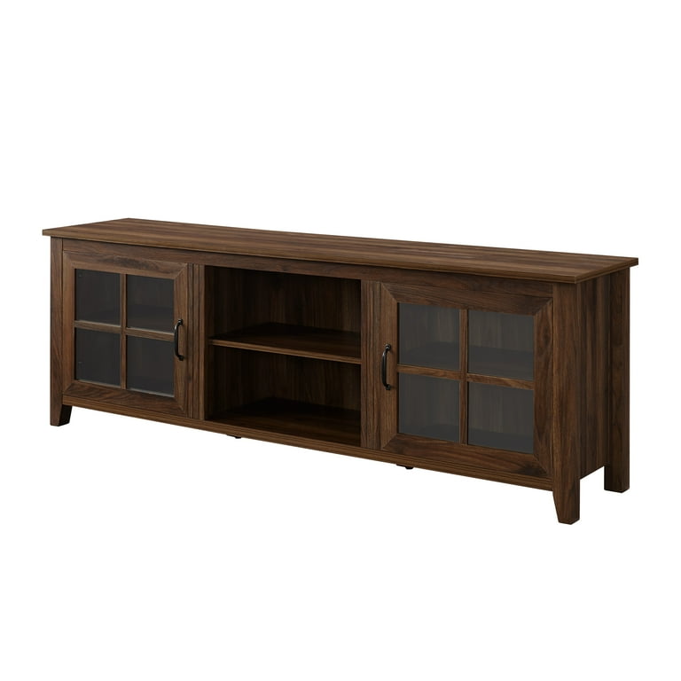 Manor Park Modern Farmhouse TV Stand for TVS Up to 78 inch Dark Walnut Brown