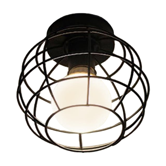 Lámpara de techo semiempotrada, lámpara de araña contemporánea, iluminación de estilo rústico. Luz Blanca Redonda
