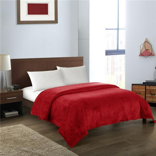 Chic Home BSB13354-US Couverture Sofiya Ultra Doux Molleton Microplush&44; Roi - Rouge