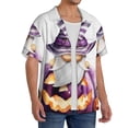 thumbnail image 2 of Kdxio Men's Hawaiian Shirt for Men Short Sleeve Shirt Halloween Gnome With Pumpkins Summer Casual Holiday Beach Button Down T-Shirts, 2 of 5