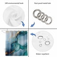 thumbnail image 5 of Teal Blue Marble Waterproof Fabric Shower Curtain,Abstract Artwork Aesthetic Waterproof Fabric Shower Curtain for Bathroom Curtains Bathtubs Hotel Washable Shower Curtains with 12 Hooks Small 36x72in, 5 of 8