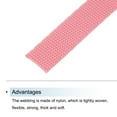 thumbnail image 3 of Uxcell Nylon Webbing Strap Flat 3/8" 50 Yards for DIY Luggage rack Pink, 3 of 7