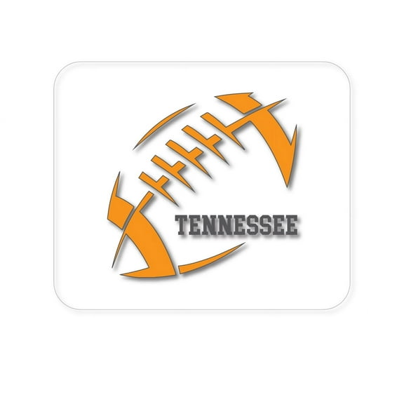 DistinctInk Mouse Pad - 1/4" Foam Rubber - Tennessee Football - Orange, Smokey