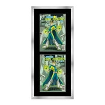 Silver Comic Book Frame with Black Mat - 2 Openingss to Display 3 6.875"x10.5" Current Era Comic