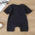 thumbnail image 2 of Baby Girl Boy Solid Romper Short Sleeve Jumpsuit Button Cotton Clothing, 2 of 6
