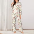 thumbnail image 2 of Sikiie Floral Women's Long-Sleeve Shirt and Full-Length Bottom Pajama Set (s-xxl)-Medium, 2 of 7