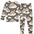 thumbnail image 2 of Cat Cloud Pattern Cotton Pajamas 2 Piece Set Sleepwear Soft and Comfortable Homewear Nightwear, 2 of 7