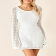 thumbnail image 3 of Flattering Women‘s Mini Bodycon Dress with Long Sleeves in Solid Color, 3 of 9