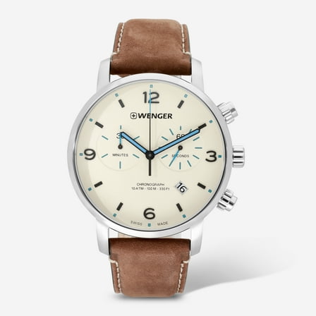 Wenger Swiss Army Men's 01.1743.111 Urban Metro Chronograph Beige Dial Watch 44 mm MSRP $320