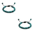 thumbnail image 2 of Sonducket Exquisita de cuentas para mujeres y hombres regalo para unisex para hombres piedras preciosas naturales línea negra+verde Línea negra+verde 2Conjunto, 2 of 6