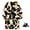 Leopard Creamy, variant on Plush Rabbit Case for Samsung Galaxy A12 5G,Cute Girls 3D Bunny Ears Case Soft Warm Winter Fluffy Furry Hairball Faux Fur Shockproof Back Cover with Diamond Chic Bowknot,Black and White
