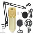 thumbnail image 1 of Moyic BM-800 Kit de grabación de estudio de canto Teléfono PC KTV Mic Micrófono de red Soporte de brazo plegable para PC Tipos de tarjetas de sonido Sistemas de cine en casa oro, 1 of 8