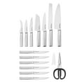 thumbnail image 6 of KitchenAid Gourmet 15-Piece Forged Knife Block Set with Sharpener, High-Carbon Steel, Black Slim Block, 6 of 19