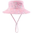 thumbnail image 1 of Chapeau de Soleil pour Fille Tout-Petit Chapeau de Plage Respirant Chapeau à Sangle de Menton Réglable 50+UPF, 1 of 7