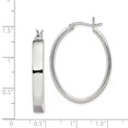 thumbnail image 2 of Primal Silver Sterling Silver Oval Hoop Earrings, 2 of 4