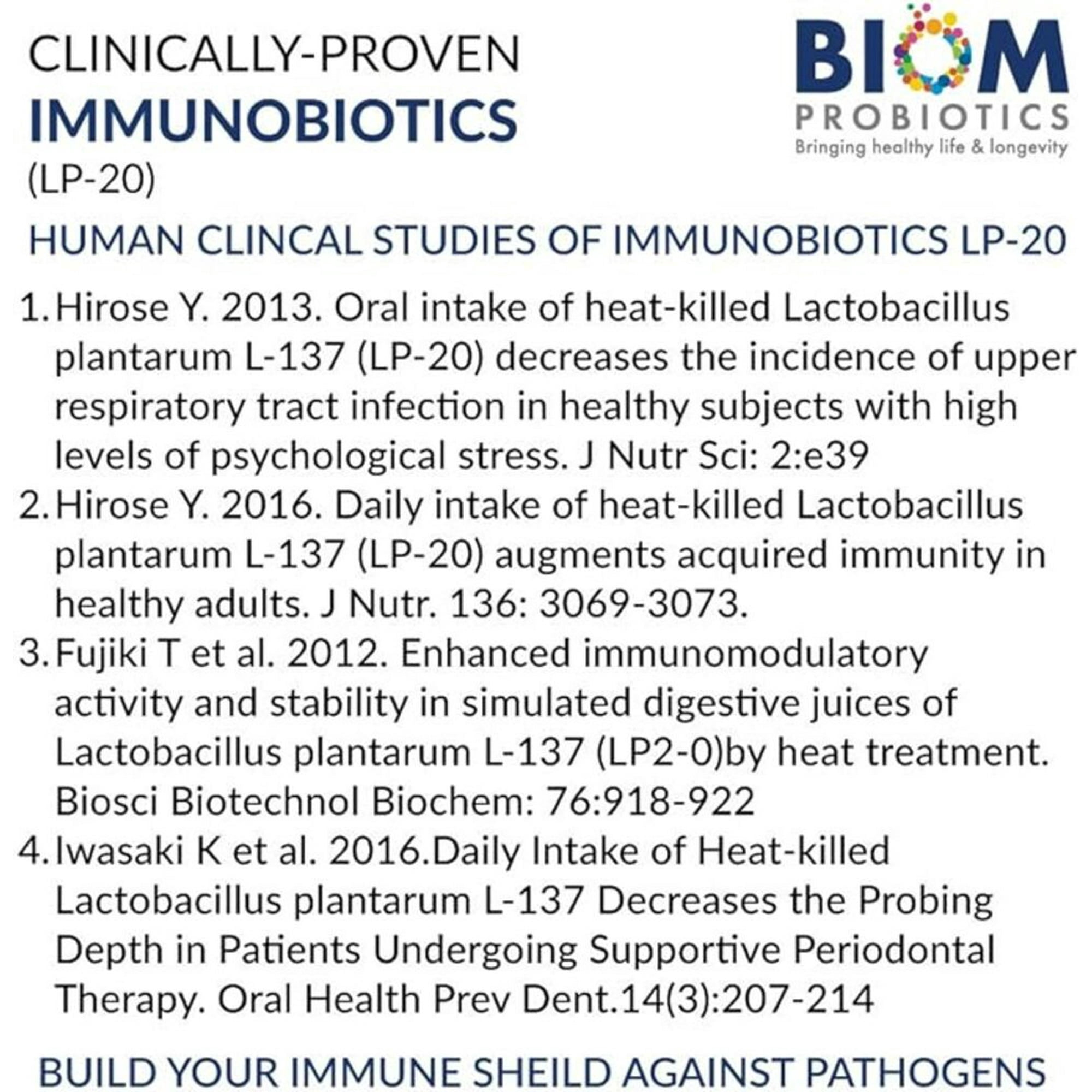 Biom Probiotics 3-in-1 Formula Cold Shipped with 25 Billion Flora for Adults, Immune Support, 60ct
