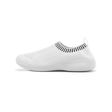 

GENILU Women Comfortable Round Toe Walking Shoes Nonslip Flat Sock Sneaker Sports Soft Comfort Loafers