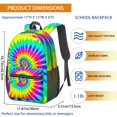 thumbnail image 3 of Pink and Yellow Tie Dye Pattern 17" Waterproof Oxford School Backpacks for Teens, S-Shape Padded Straps, for School, Travel, Hiking, Camping, 3 of 4
