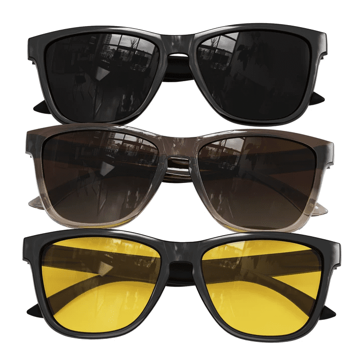 Kaliyadi Polarized Sunglasses, 3-Pack Retro Oversized photo 1