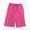 Hot Pink, variant on Lounge Shorts Women Plus Size Model with Pocket Elastic Waist Short Pants Solid Color Summer Pants Everyday Wear