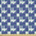 thumbnail image 2 of Abstract Fabric by the Yard, Modern Futuristic Style Triangles Squares and Lines Geometrical Pattern, Decorative Upholstery Fabric for Sofas and Home Accents, Violet Blue Ceil Blue by Ambesonne, 2 of 5