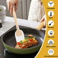 thumbnail image 6 of HOARBOEG 11.5" Food Grade Silicone Scraper Spatula - Heat Resistant to 446°F, Non-Stick & Dishwasher Safe, Hangable Beige Baking Tool for Pots, Pans, Bowls, 6 of 7