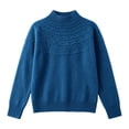 thumbnail image 4 of MYAOYINo Boundaries Womens Ribbed Mock Neck Sweater Textured Pattern Long Sleeve Knit Blouse, 4 of 7