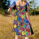 thumbnail image 5 of Vestido de manga corta con estampado hippie, ropa para mujer, vestido de noche para mujer, atuendos de verano para mujer, 5 of 7