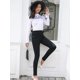 thumbnail image 4 of Pantalones Ajustados a la Moda para Mujer, Ropa Exterior Negra, leggings para Otoño, Cintura Alta, slim fit, Pantalones de Pierna Pequeña, Pantalones de Pierna Estrecha, 4 of 16