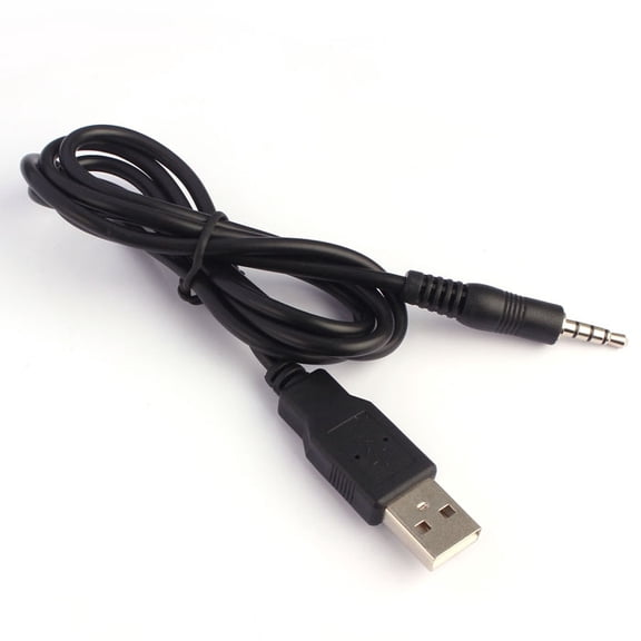 3.5mm AUX Audio To USB 2.0 Male Charge Cable Adapter Cord For Car MP3
