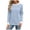 Blue, variant on Towmus Womens Oversized Striped Sweatshirt Crewneck Long Sleeve Color Block Pullover Top Casual Y2K Fall Clothes Workout Shirt