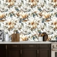thumbnail image 2 of Peel and Stick Wallpaper 17.7in x 9.8ft Elegant Watercolor Magnolia Flowers Leaves Contact Paper Vinyl Self-Adhesive Removable Wall Paper for Bedroom Kitchen Cabinet Décor Renter Friendly, 2 of 8