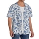 thumbnail image 2 of Balery Rabbit And Butterfly Camisa Casual de Manga Corta con Botones para Hombre, Texturizada, Estilo Cubano, para Playa, Verano-XX-Large, 2 of 5