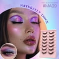 thumbnail image 4 of EIMELI 7 Pairs Eyelashes Cat Eye Lashes 3D Natural False Fluffy Wispy Natural Cross Eyelash Extension Makeup, 4 of 5