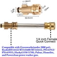 thumbnail image 3 of Adaptateur de Pistolet de Lavage Haute Pression 1/4 Pieds' Raccord Rapide Accessoires, 3 of 5